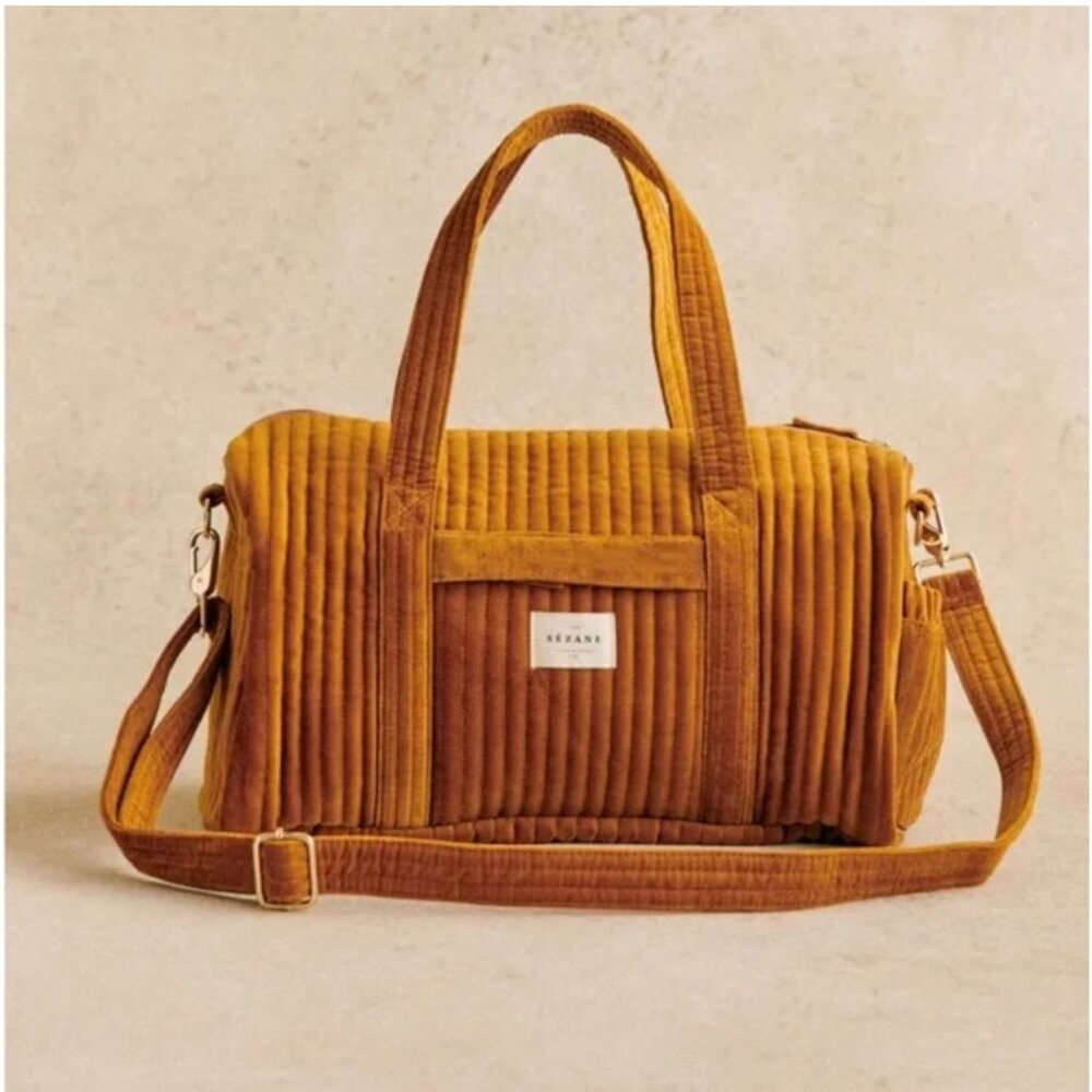Sezane Quilted Overnight Bag in Saffron *BNWT*